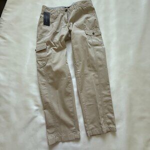 NWT Tommy Hilfiger Cargo Pants Size 4 Tan Color 100% Cotton